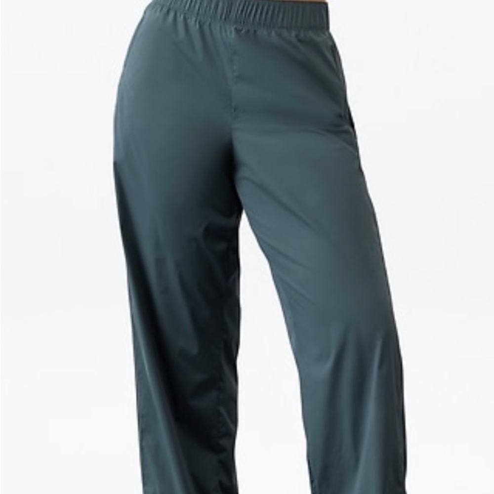 Athleta Green-Gray Joggers with Relaxed Fit